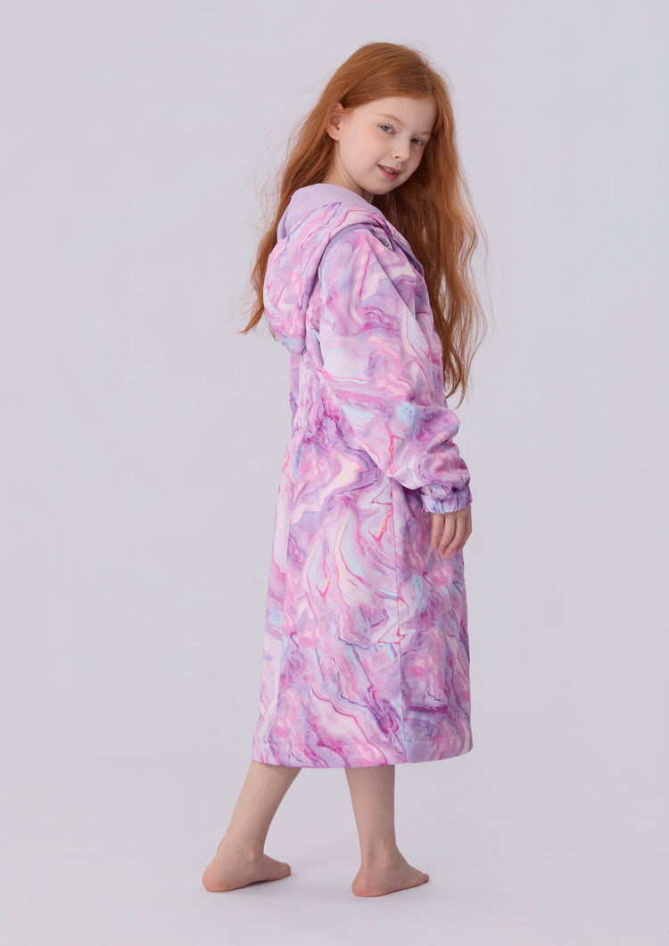 Seasnail Swim Parka For Kids-Pinkish Purple