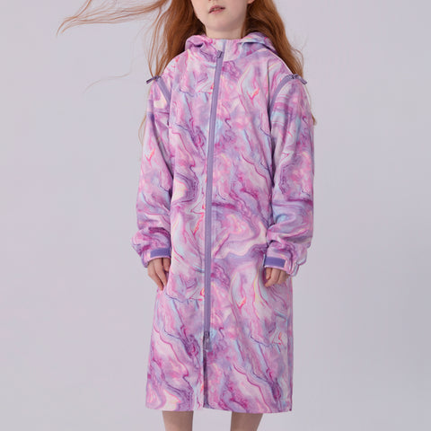 Seasnail Swim Parka For Kids-Pinkish Purple