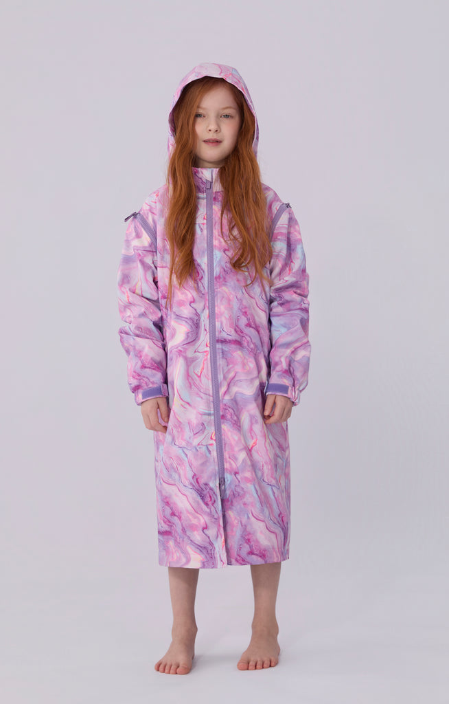 Seasnail Swim Parka For Kids-Pinkish Purple