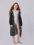 Seasnail Swim Parka For Kids- Logo Pattern