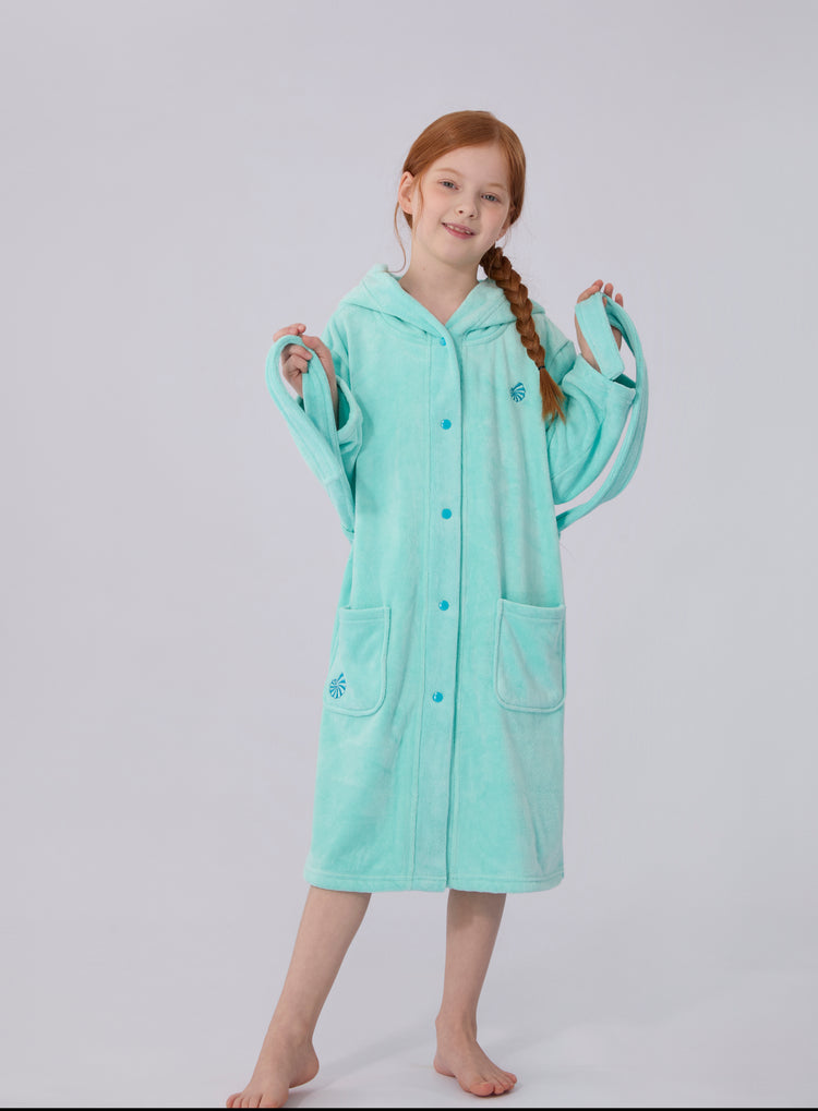 Seasnail  Bathrobe- Seafoam Green