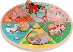 Petit Collage Farm Animals Wooden Sliding Maze Red