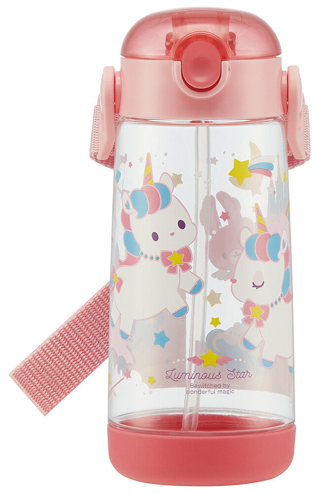 Skater One Push Straw Bottle 480ml -Unicorn