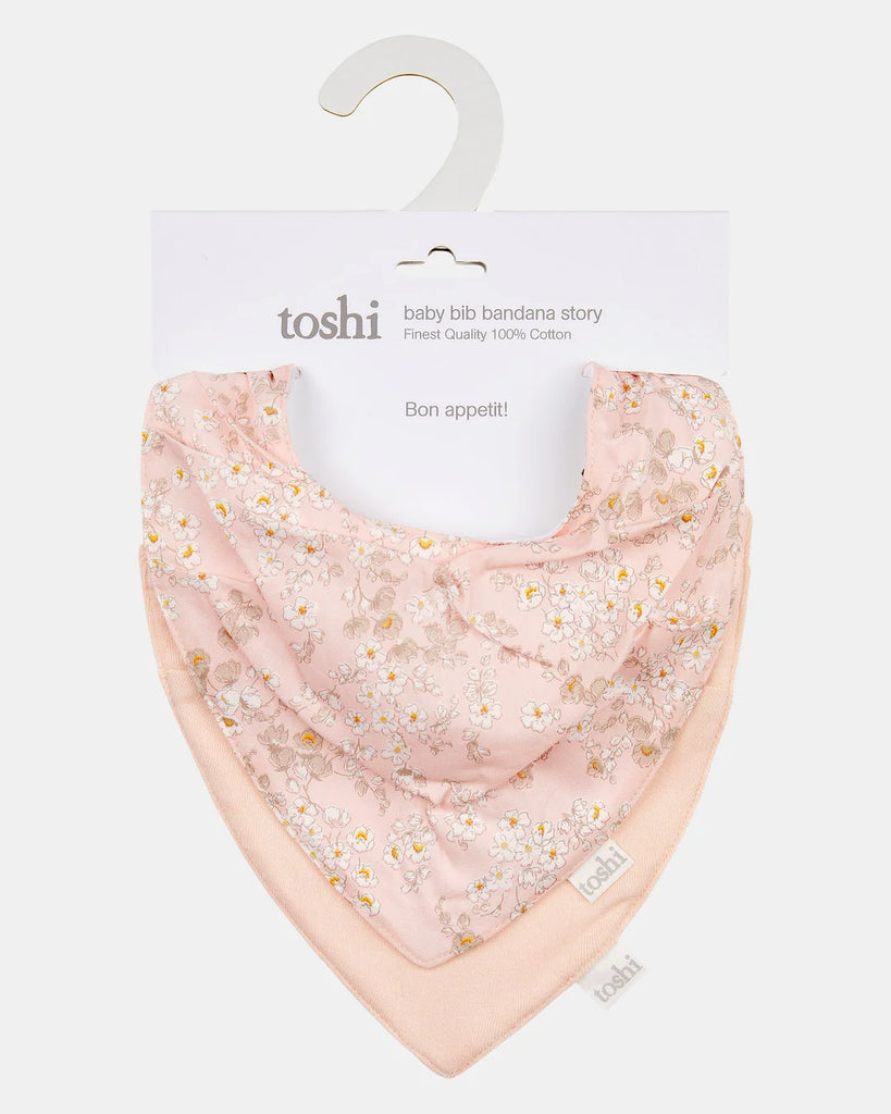 Toshi Baby Bib  Bandana Story - - 2pcs/Stephanie Blush