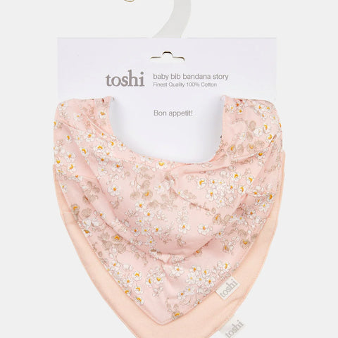 Toshi Baby Bib  Bandana Story - - 2pcs/Stephanie Blush