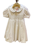 Meleze Hand Smocked Dress White Rosie 1-8Y W2