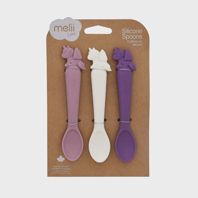 Melii Luxe SILICONE SPOONS 3PK -Unicorn