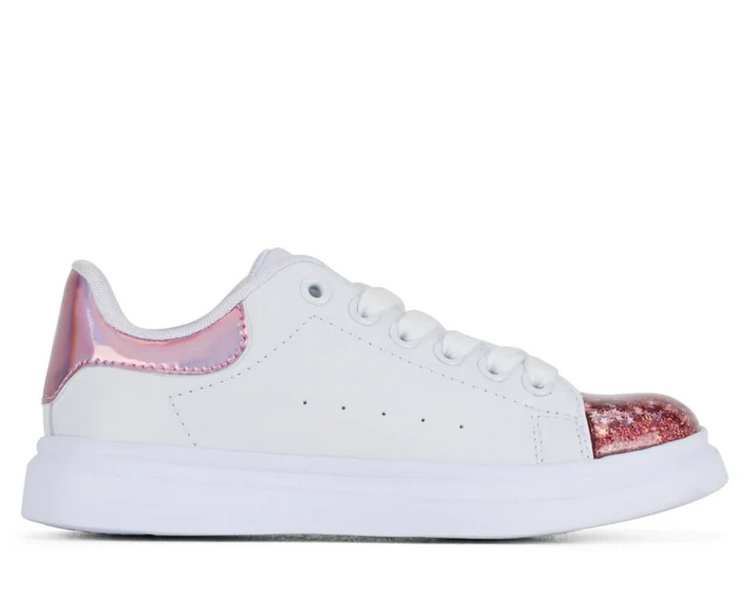 CLARKS QUEENIE IN WHITE/PINK