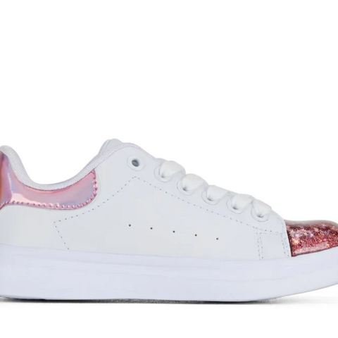 CLARKS QUEENIE IN WHITE/PINK