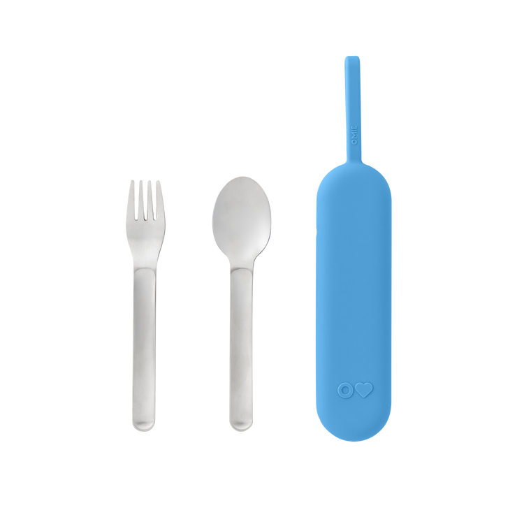 OMIE OMIEBOX UP STAINLESS STEEL 3 PIECE UTENSIL SET-  AZURE