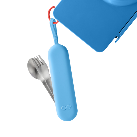 OMIE OMIEBOX UP STAINLESS STEEL 3 PIECE UTENSIL SET-  AZURE