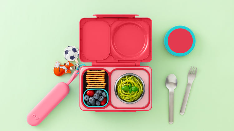 OMIE OMIEBOX UP STAINLESS STEEL 3 PIECE UTENSIL SET- BLUSH