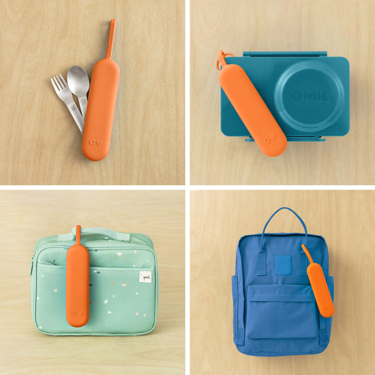 OMIE OMIEBOX UP STAINLESS STEEL 3 PIECE UTENSIL SET- Sunny