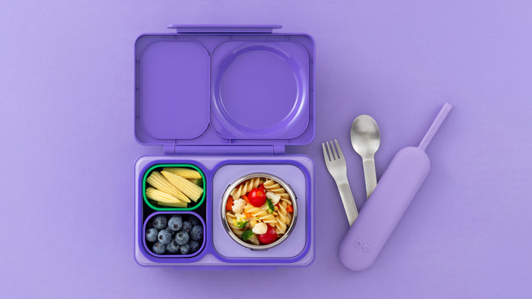OMIE OMIEBOX UP STAINLESS STEEL 3 PIECE UTENSIL SET-   VIOLET