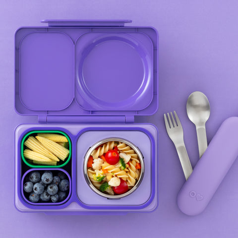 OMIE OMIEBOX UP STAINLESS STEEL 3 PIECE UTENSIL SET-   VIOLET