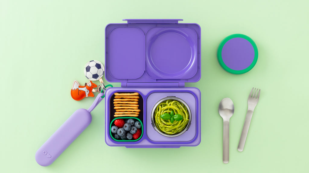 OMIE OMIEBOX UP STAINLESS STEEL 3 PIECE UTENSIL SET-   VIOLET