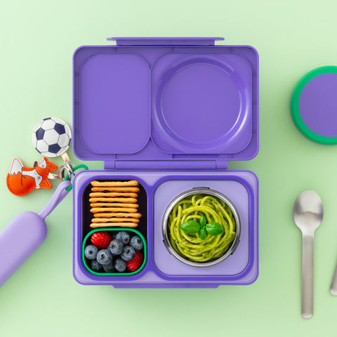 OMIE OMIEBOX UP STAINLESS STEEL 3 PIECE UTENSIL SET-   VIOLET
