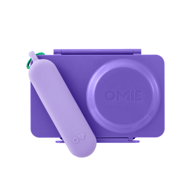 OMIE OMIEBOX UP STAINLESS STEEL 3 PIECE UTENSIL SET-   VIOLET