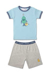 Marquise Boys Blue/Grey Crazy Monsters Pyjamas Cotton Short Sleeve