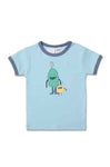 Marquise Boys Blue/Grey Crazy Monsters Pyjamas Cotton Short Sleeve