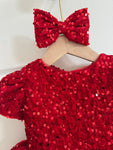 Ellie Ellie Scarlett Red Hair Bow (Sequins)