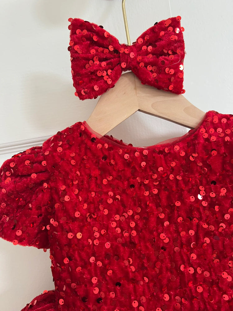 Ellie Ellie Scarlett Red Hair Bow (Sequins)