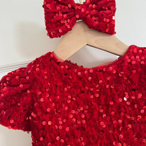 Ellie Ellie Scarlett Red Hair Bow (Sequins)