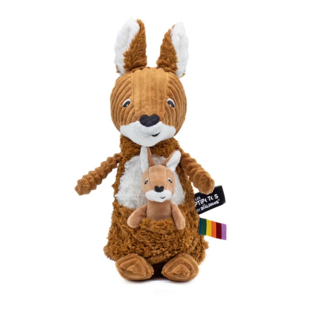 Les Ptipotos Allezou the Kangaroo, Mum & Baby - Brown Sugar