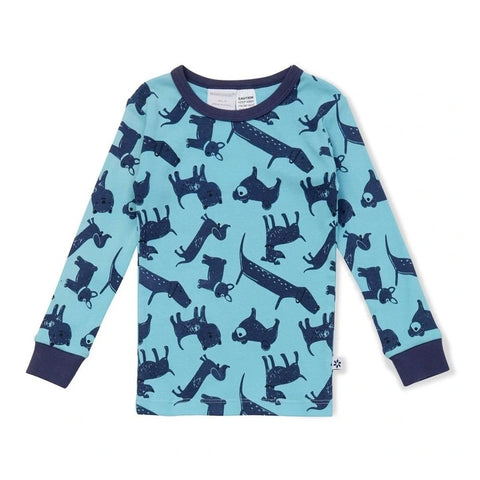 Marquise Boys Dog Walk Pyjamas in Blue