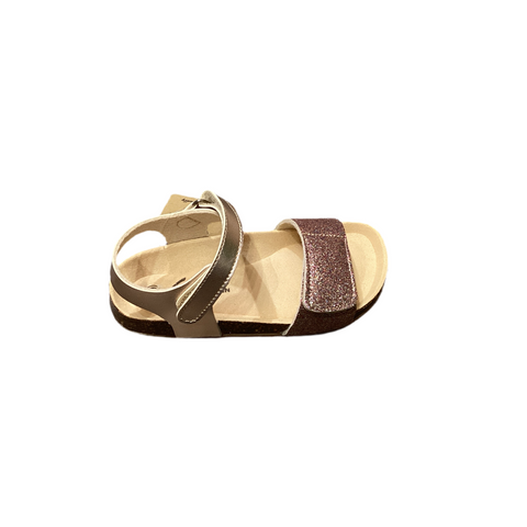 CLARKS BAY SANDAL E GIRLS - ROSE GOLD GLITTER