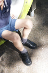 SPINGO Boys Black Leather School Shoes - Velcro Strap