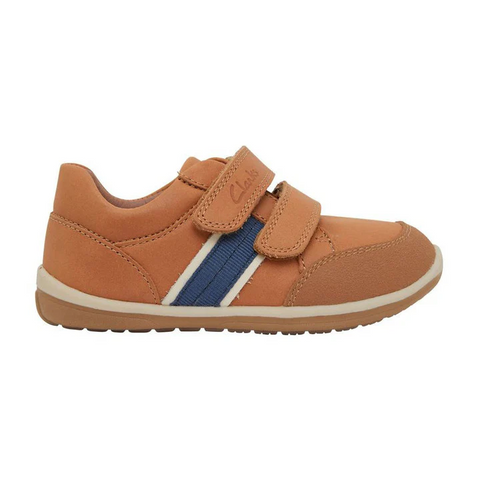 CLARKS MICKY IN TAN (SIZE 4-11)