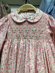 Meleze Hand Smocked Dress Long Sleeves PF Floral 6M-8Y
