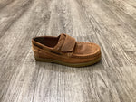 CLARKS SYDNEY TAN BOY SHOES