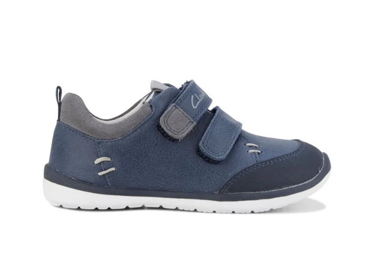 CLARKS MARCO IN NAVY/GREY