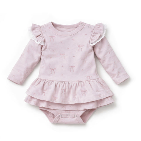Aster&Oak LILLY BOW DRESS ONESIE