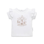 Aster&Oak CAROUSEL PRINT  FLUTTER TEE