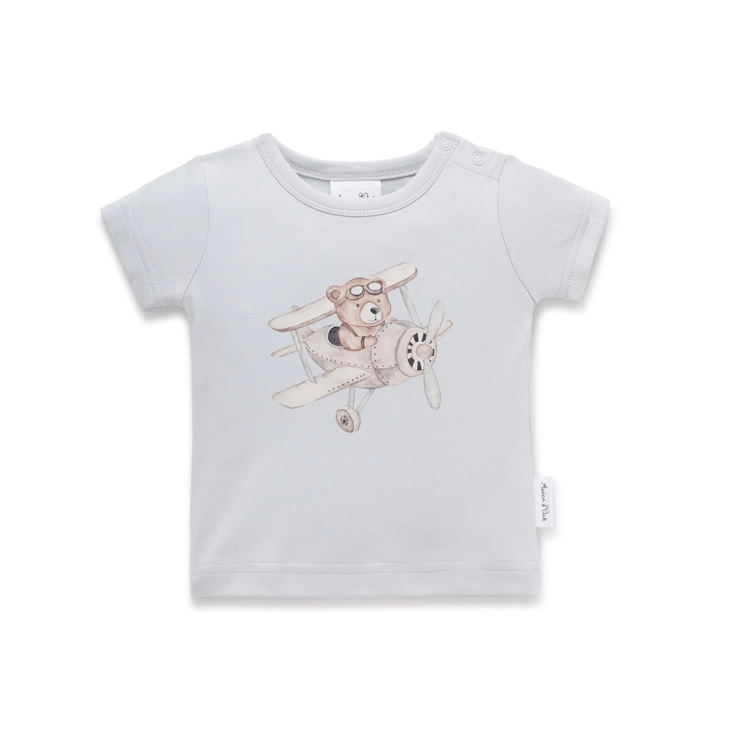 Aster&Oak FLYING OLI BEAR  PRINT TEE