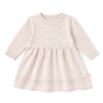 Aster&Oak OATMEAL POINTELLE  KNIT DRESS