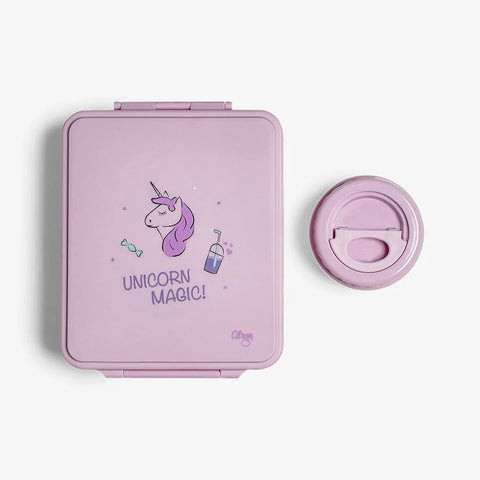 Citron Lunch box with insulated food jar - Unicorn Magic