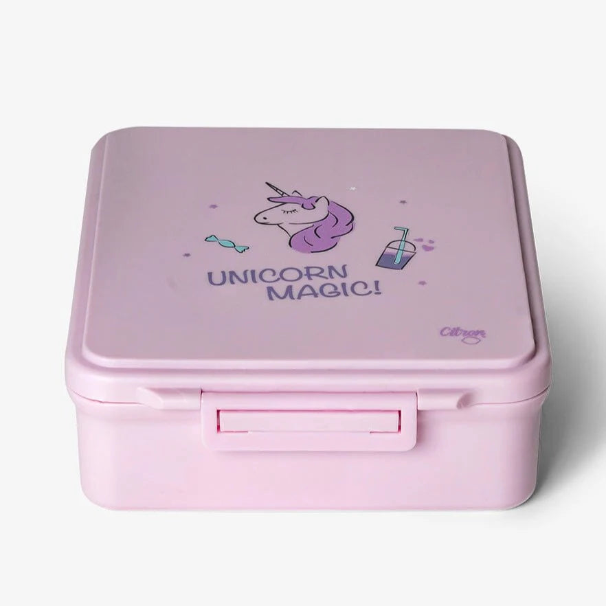 Citron Lunch box with insulated food jar - Unicorn Magic