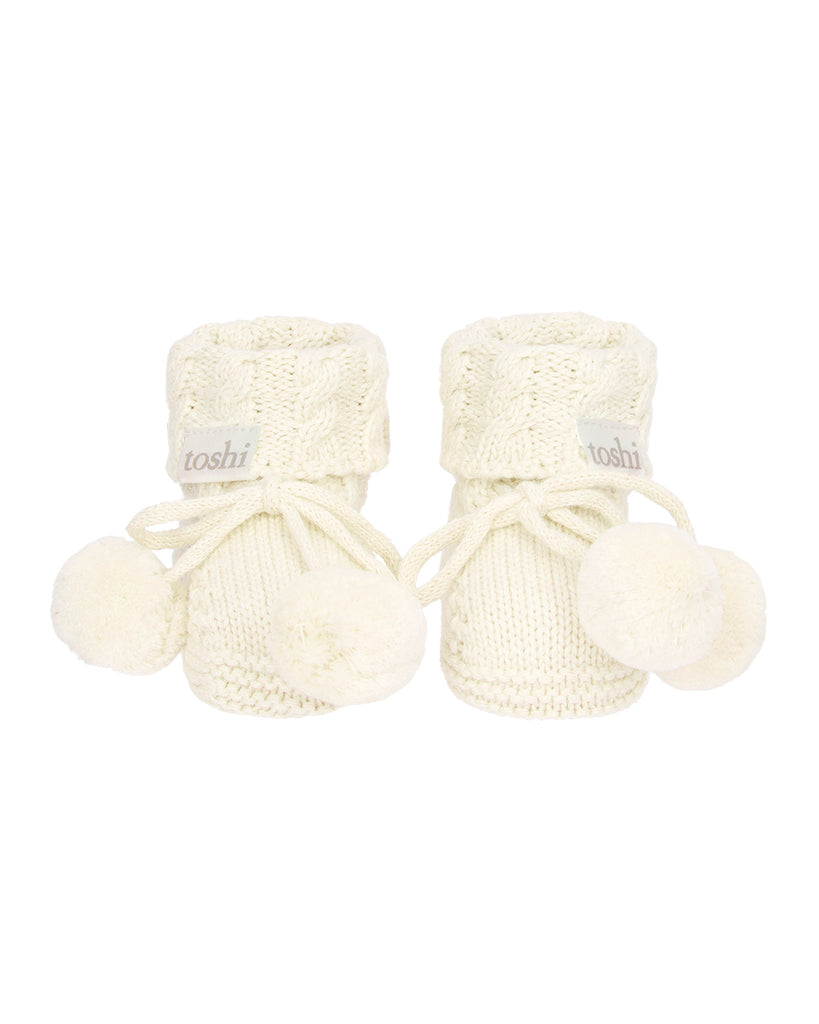 Toshi Organic Booties Yummy  Cream