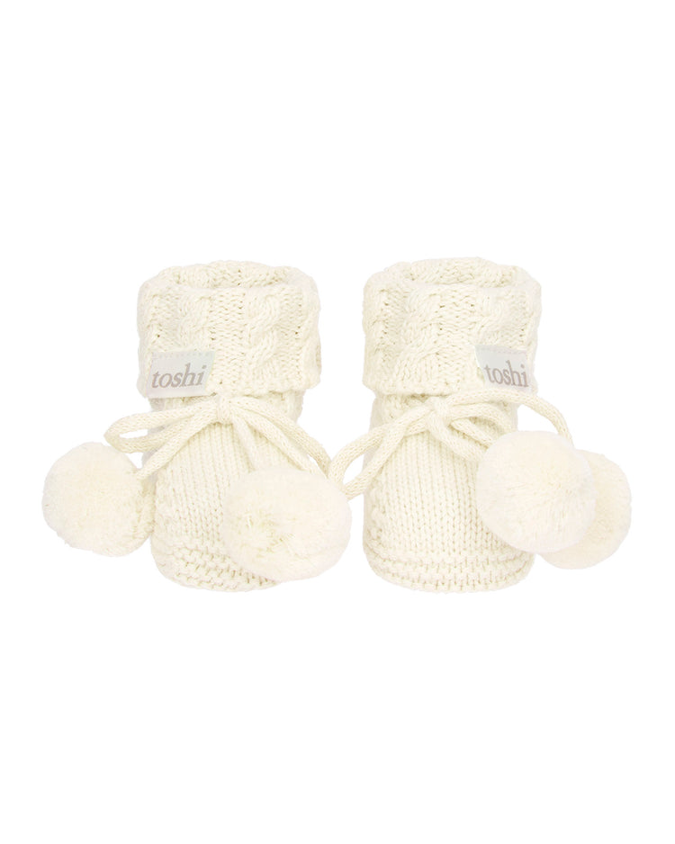 Toshi Organic Booties Yummy  Cream