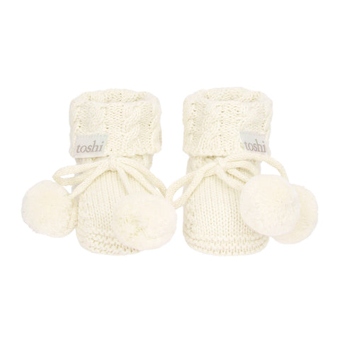 Toshi Organic Booties Yummy  Cream