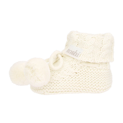 Toshi Organic Booties Yummy  Cream