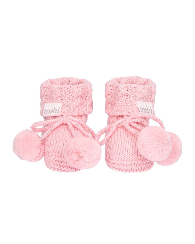 Toshi Organic Booties Yummy  Misty Rose