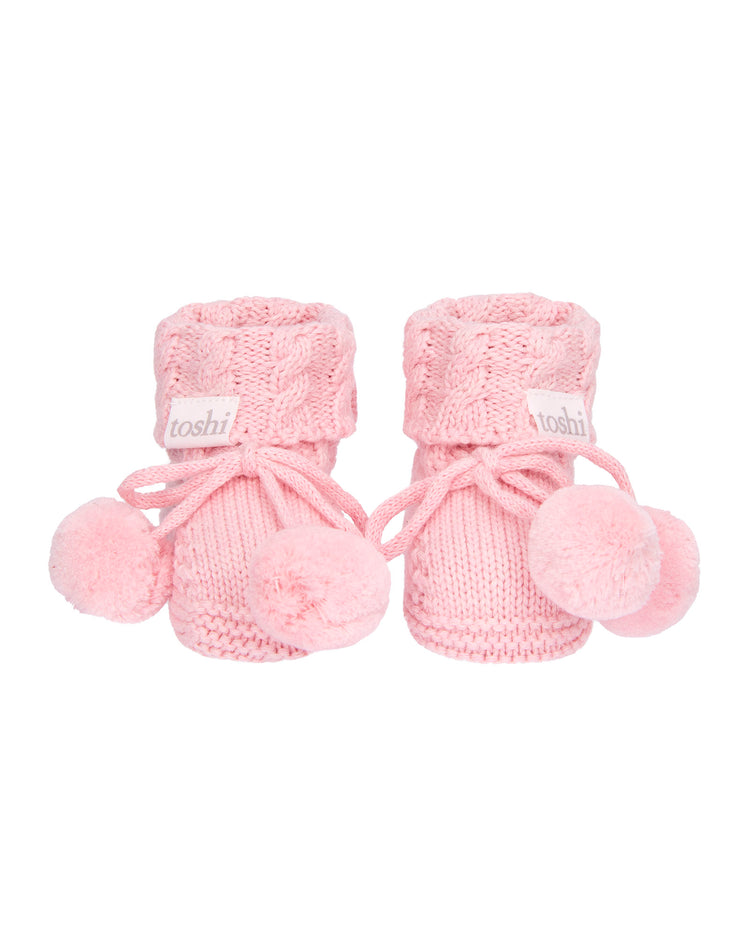 Toshi Organic Booties Yummy  Misty Rose