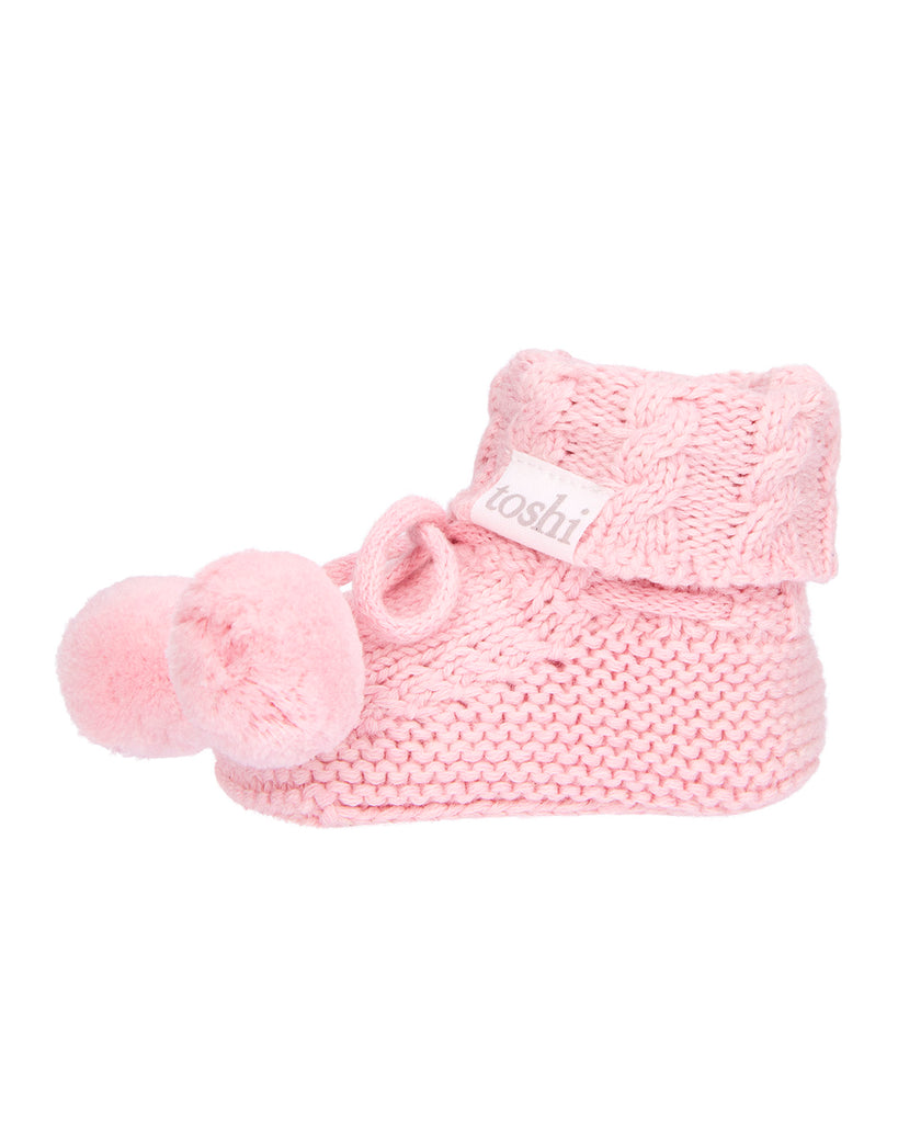 Toshi Organic Booties Yummy  Misty Rose