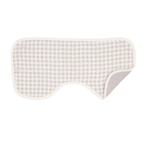 All4EllA Organic Burp Cloth - Gingham Grey