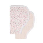 ALL4ELLA Organic burp cloth 2pk - Pink Petals
